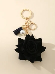 1pc Girl Flower & Tassel Keychain - Flowers - View 6