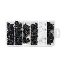 Pack 100 Fixadores Fênder Parafuso Plástico Para-choque Carro Clip de Retentor - Preto - Visão 10
