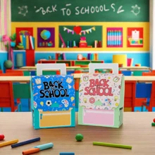 24pcs Back-To-School Theme Pink Backpack Candy Gift Packaging Party Boxes - Pink - View 5