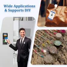 10pcs Badge Reels With Metal Belt Clip, Retractable Badge Holder Reel For Hanging Name Tags ID Card Key Cards And Keychain Back To School - one-size - View 4