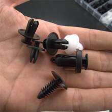 Pack 100 Fixadores Fênder Parafuso Plástico Para-choque Carro Clip de Retentor - Preto - Visão 8