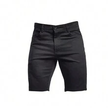CHB CHILI BEANS CLOTHING Bermuda de Gabardina Stretch para Hombre - Negro - Ver 6