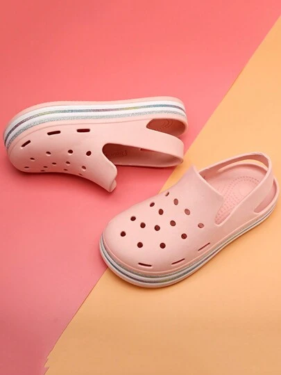 Hollow Shoes Women's Summer Slip-On Beach Slippers Anti-Slip Household Shoes