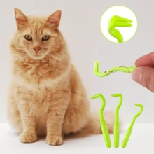 Juego de 3 herramientas efectivas para remover garrapatas y pulgas para perros - Herramienta de plástico para remover garrapatas que facilita la extracción de garrapatas y pulgas - Mantenga a su mascota segura y saludable