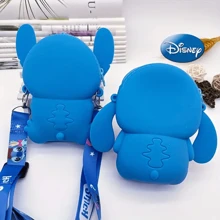 MIN ISO No use 11 estilos lindos de bolsos bandolera de silicona con diseño de Stitch, monedero de dibujos animados lindos de 5.7 pulgadas, bolso de hombro de moda informal, diseño de dibujos animados llamativo - Escuela, hogar y oficina - Estilo coleccionable - Multicolor - Ver 7