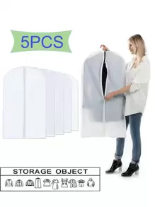 1piece5 Pieces Translucent Zipper Dust Cover, Clothes Hanger Dust Cover, Household Washable, Coat And Suit Storage Bag, Clothes Dust Cover, Clothes Storage In Different Seasons School Organizer Bags Teacher Storage Bags Drawer Wardrobe Organizer Foldable 6/7/11 Grids Clothes For Home Bedroom/Back To School/Dorm/For Underwear/Packing Essentials/Cover For Clothes Storage Clothes Organizer Closet Organizer For Closet Storage Hanging Clothes Dresses Shirts Coats For Closet Storage