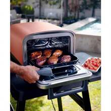 Ninja 木炭火比薩烤箱，8合1戶外烤箱，5種比薩設定，高達700華氏度的高溫，燒烤（烤肉）煙燻箱-OO101 - 預設 - 查看 8