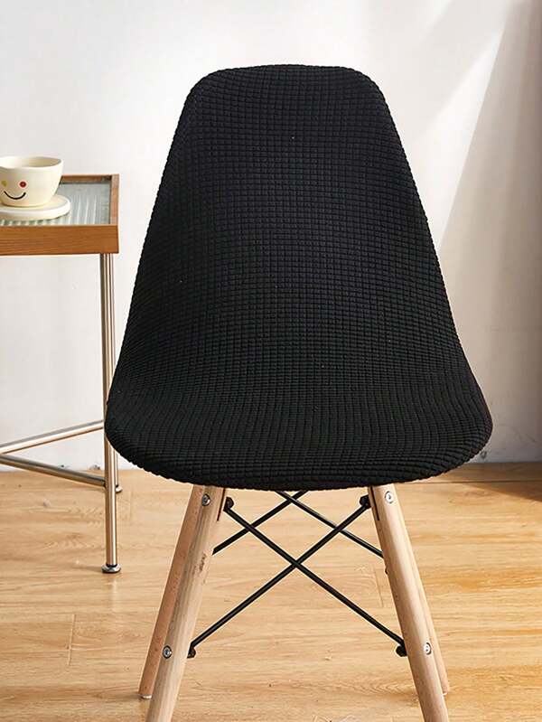 1pc Simple Solid Color Elastic Spandex Chair Cover, Corn Velvet Removable And Washable, Suitable For All Seasons