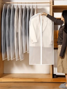 1piece5 Pieces Translucent Zipper Dust Cover, Clothes Hanger Dust Cover, Household Washable, Coat And Suit Storage Bag, Clothes Dust Cover, Clothes Storage In Different Seasons School Organizer Bags Teacher Storage Bags Drawer Wardrobe Organizer Foldable 6/7/11 Grids Clothes For Home Bedroom/Back To School/Dorm/For Underwear/Packing Essentials/Cover For Clothes Storage Clothes Organizer Closet Organizer For Closet Storage Hanging Clothes Dresses Shirts Coats For Closet Storage