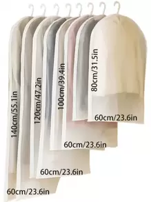 1piece5 Pieces Translucent Zipper Dust Cover, Clothes Hanger Dust Cover, Household Washable, Coat And Suit Storage Bag, Clothes Dust Cover, Clothes Storage In Different Seasons School Organizer Bags Teacher Storage Bags Drawer Wardrobe Organizer Foldable 6/7/11 Grids Clothes For Home Bedroom/Back To School/Dorm/For Underwear/Packing Essentials/Cover For Clothes Storage Clothes Organizer Closet Organizer For Closet Storage Hanging Clothes Dresses Shirts Coats For Closet Storage