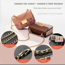 Phụ kiện chuỗi túi 1 mét, Dây chuyền trang trí vỏ điện thoại, Dây đeo vai thay thế dây đeo kim loại, Dây đeo chéo/vai/túi xách nữ cao cấp - Nhiều màu - Xem 7