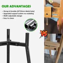 Adjustable Dog Bowl Stand For Medium Large & Extra Large Dogs, 3 Adjustable Tall Dog Food Stand, Adjustable Wide 17.8-27.1cm Heights 25-30-34cm, Raised Dog Bowl Holder, Elevated Dog Bowl & Water Feeder (Bowl Not Included) - Black - View 10