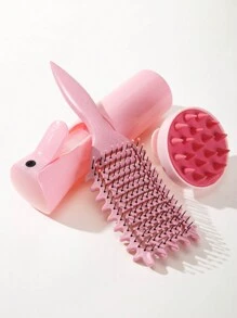 3pcs Hair Styling Set With Spray Bottle 200ml,Scalp Massager,Scalp Brush, Scalp Massage ,Curly Defining Brush,Define Styling Brush For Curly Hair,Reduce Hair Pulling And Curl Separation,Shaping And Defining Curls,Hair Styling Tools For Women,Curl Defining Brush, 2024 Newest Curl Define Styling Brush For Curly Hair, , Vented Hair Brush, Shaping And Defining Curls For Women Scalp Scrubber With Ultra-Soft Bristles, Integrated Design Scalp Exfoliator For Deep Cleanse, Dandruff Removal And Hair Growth Hair Brush - Pink - View 5
