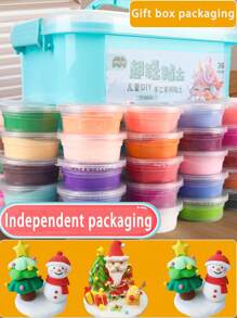 超轻粘土24/36色儿童手工橡皮泥太空彩色粘土幼儿园手工DIY粘土12色 - 超輕黏土 - 查看 8