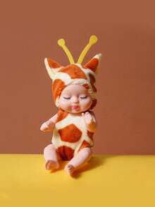 1 pieza Lindo muñeco de peluche de caricatura Pequeño bribón dormido, compañero de sueño para bebés, en forma de animal, modelo de muñeco de niña miniatura interesante - Multicolor - Ver 17