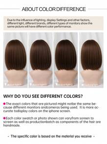 浅棕色 12 英寸直发假发（带刘海） - 适合日常佩戴、派对和角色扮演 - 女士合成纤维假发 - 时尚且易于在音乐节上佩戴 - Dark Brown - 查看 8