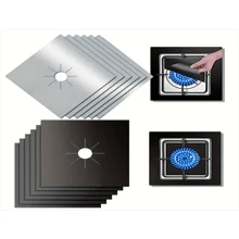 6片塑料隔热垫，耐高温耐油，加厚燃气灶垫，灶台清洁垫，灶台保护罩，燃气灶垫，耐热燃气灶垫，保鲜膜垫，耐油燃气灶垫（两种颜色可选），厨房，夏季海滩派对，食品，露营，收纳，房间装饰，厨房用品。 - 彩色 - 查看 12