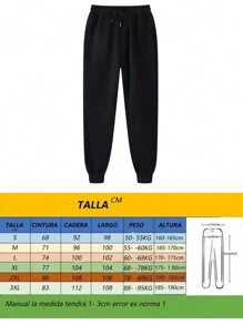 Pantalones de Chándal Ajustados con Bolsillos y Cintura Elástica: Ideales para Correr y Deportes al Aire - Negro - Ver 7