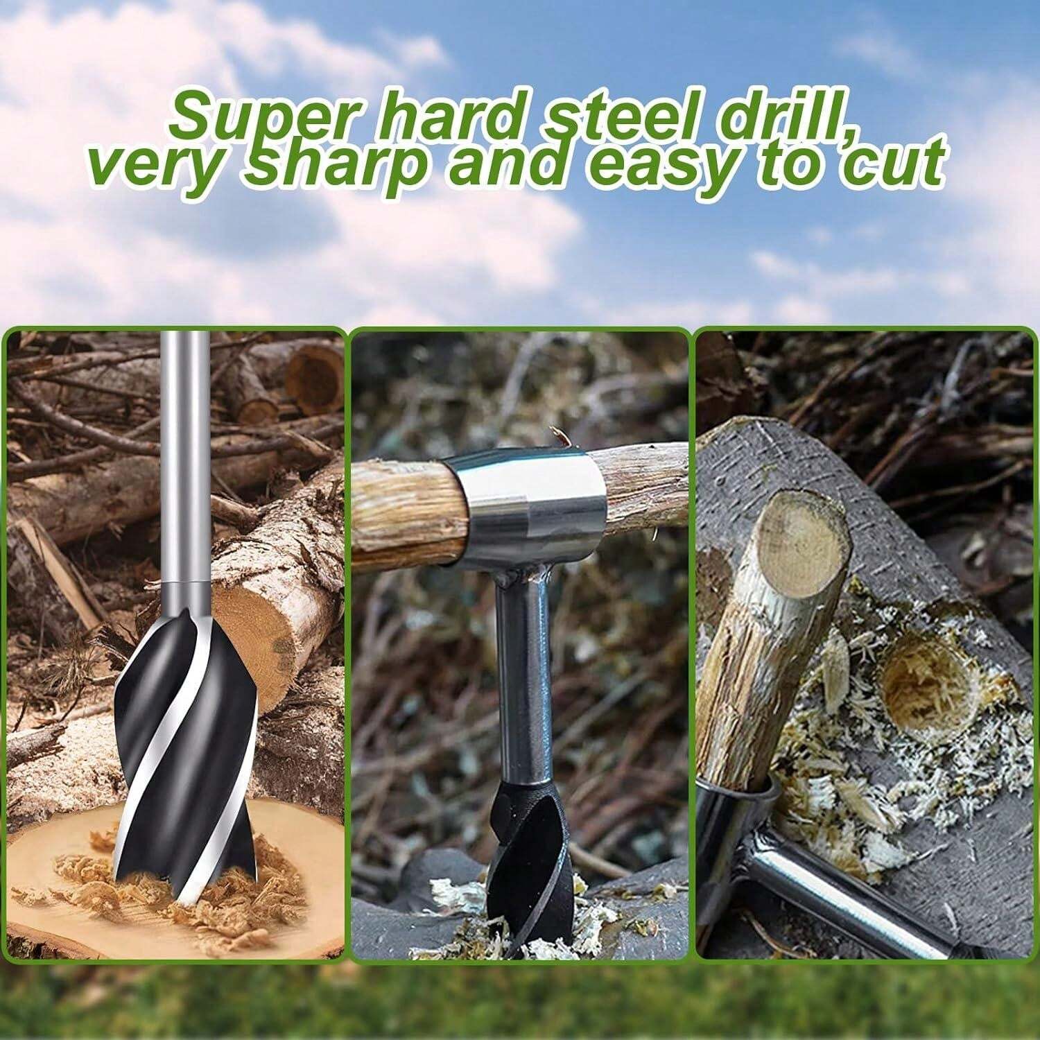 1pc Survival Gear And Manual Hand Drill - Hand Held Hole Punch With 1 ...