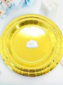 40pcs Disposable Paper Plates, 9-Inch And 7-Inch, Suitable For Wedding And Birthday Parties, Gold/Rose Gold/Silver Colored Dessert Decoration, BBQ/Cake Plate Tableware, Baking Utensils,Christmas