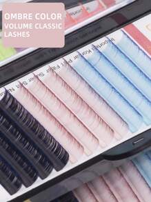 12 Hàng D Curl Mix Color Lash Ombre Color Lash Cashmere Classic Lash Extensions 0.07 12mm Mix Color Blue Purple Black Blue Pink Brown Ombre Gradient Colorful Lash Extensions D Curl Individual Single Classic Volume Mi Extensions Mink Color Lash Trays For Makeup Grap For Christmas For Party Prom - Nhiều màu - Xem 4