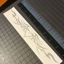 1入組心形翅膀汽車杠貼紙後擋風玻璃貼紙，可愛的乙烯基Y2K輪胎印花貼紙，適用於汽車、卡車