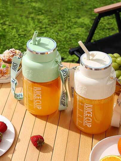 1pc 1200ML Capacity Electric Fruit Juicer, Large Capacity Portable Small Juice Extractor Cup, Juice Maker Machine