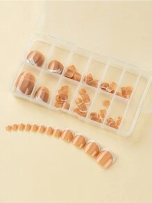 120Pcs French Toe Nail Tips, Short Square False Toenails Press On Nails Full Cover Acrylic Toenails Tips For Nail Extension Home DIY Nail Salon