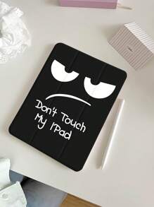 具有創意和有趣表情圖案的矽膠平板套，設有筆槽，可摺疊和防滑，支援睡眠/喚醒功能，與三星、華為、小米、iPad等平板電腦兼容 - 彩色 - 查看 1