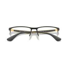 Ray-Ban RX6335 Unisex Rectangle Eyeglasses - Gold Blk - View 6