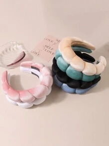 1pc Headband/Wristband Set, High Elasticity & French-Style High Headband, Gentle Cloud & Chic Style Design For Outdoor, Washing Face Or Bathroom Use Home Bathroom Decor Summer Back To School