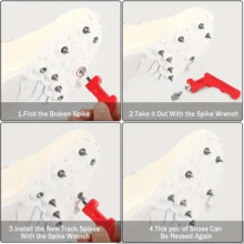 Track Shoe Spikes - Durable Wrench And High-Quality Replacement Spikes For Sprinting And Cross-Country Short Running - Bulk Pack For Athletes And Coaches - Multicolor - View 5