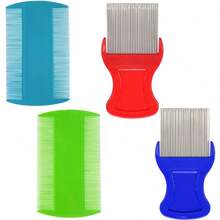 4 Pcs Hair Comb, Fine Tooth Comb, Double Sided Combs, Removing Dandruff Flakes - Multicolor - View 2