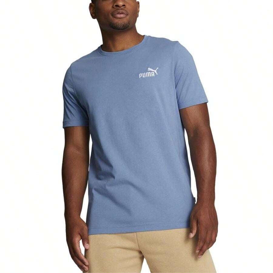 Puma Camiseta con logotipo bordado para hombre - Azul zen - Ver 1