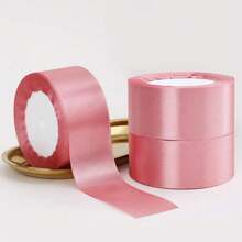 3 Stücke, 72 Yards/4cm Satinband Geschenkbox Verpackung, dekoratives Band, Bekleidungs Zubehör, Gewebeband, Geburtstags Festival Rose Blumen DIY Bastelband