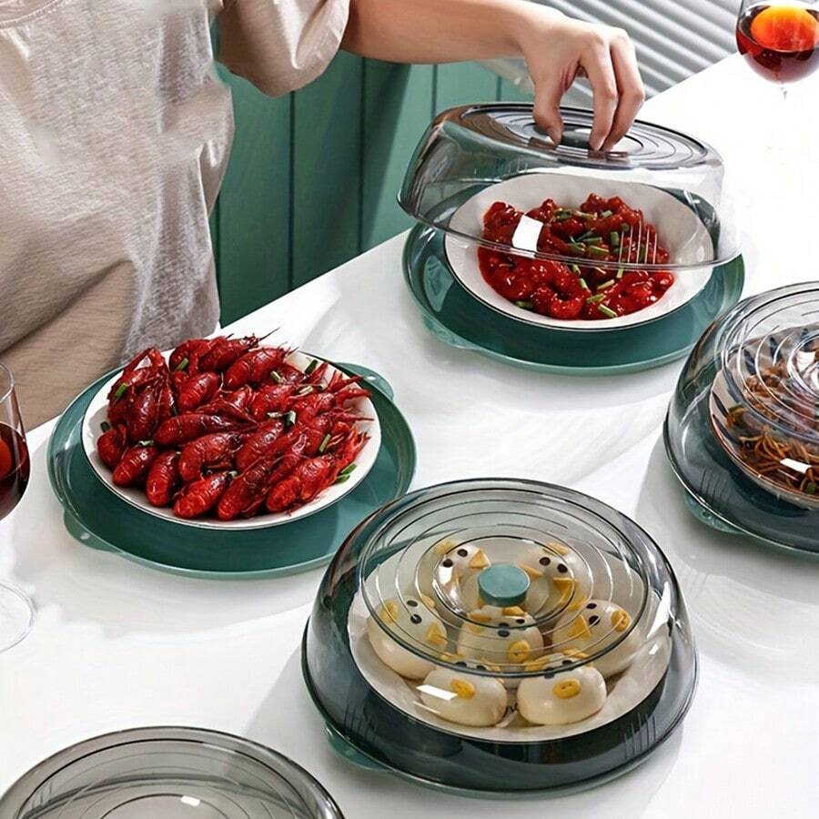 Insulated Food Cover Home Use, Leftover Multi-Layer Storage Shelf, Kitchen Insulation Cover, Dust-Proof & Insect-Proof Fruit & Vegetables Table Cover - Multicolor - View 1