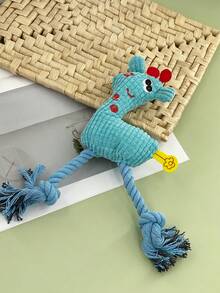 1 件宠物狗可爱鹿形绳娃娃，用于咀嚼、磨牙、互动游戏和缓解压力，毛绒玩具仅供狗狗使用 - 彩色 - 查看 6