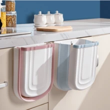 1入組廚房垃圾桶，折疊垃圾桶，掛式垃圾桶，適用於廚房、臥室、客廳、野營野餐、廚房用品、垃圾桶