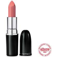 MAC Lustreglass Sheer-Shine Lipstick - $ellout(帶有銀色珍珠的粉紅色裸色) - 查看 8