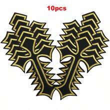 10 Pcs Cross Design Medieval Gothic Sewing/Ironing On Patches, Decals On Clothes, Dresses, Hats,Jeans, Repair DIY Accessories - Multicolor - View 14