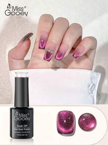 Miss Gooey熱門鑽石貓眼凝膠指甲油，2024年春夏季新品熱門貓眼指甲油，全息閃粉鑽石凝膠貓眼，UV LED美甲凝膠指甲油，適用於美甲沙龍和家庭DIY - 彩色 - 查看 11