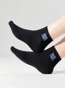 5 Pairs Of Women's Short Socks, Jacquard Socks, Soft Women's Ankle Socks, Crew Sports Socks, Fabric Women's Ankle Socks, Patterned Socks, Cute Socks, Girls' Socks, Sheer Socks, Slouchy Socks, Round Neck Socks - Multicolor - View 4