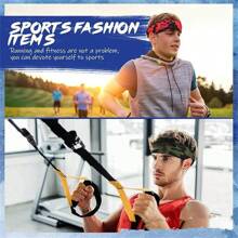 1pc New Men's Wide Camouflage Printed Headband, European And American Style Elastic Sports Headband With Stripes Christmas Gym, Men Vacation Accessories, Soccer Headband, Men Accessories, Accessories For Man, Soccer Hair Accessories, Baseball Accessories, Head Bands For Men, Gifts - Multicolor - View 5