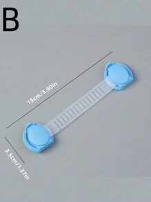 1pc Plastic Child Lock, Random Color (Standard Size/2pcs Pack/5pcs Pack/8pcs Pack/10pcs Pack, Style A) - White - View 9