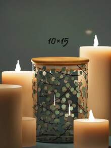 1入組玻璃食品儲存容器，帶竹蓋，可密封保存廚房和餐具室儲物，適用於儲存意大利麵、咖啡豆、麵粉、糖等