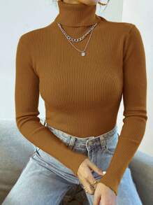 Women Sweaters - Camel - View 3