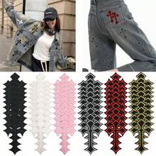 10 Pcs Cross Design Medieval Gothic Sewing/Ironing On Patches, Decals On Clothes, Dresses, Hats,Jeans, Repair DIY Accessories - Multicolor - View 13