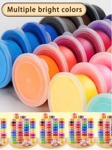 超轻粘土24/36色儿童手工橡皮泥太空彩色粘土幼儿园手工DIY粘土12色 - 超輕黏土 - 查看 6