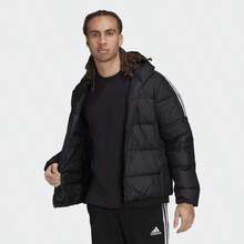 Adidas Men's Essentials Midweight Down Hooded Jacket - Black - View 3