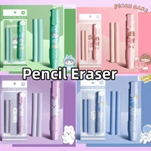 1 Pack Retractable Press Eraser Set - Traceless Erasing For Art, Design & Office - Back To School Supplies, Multiple Color Options - Stationery - Multicolor - View 1